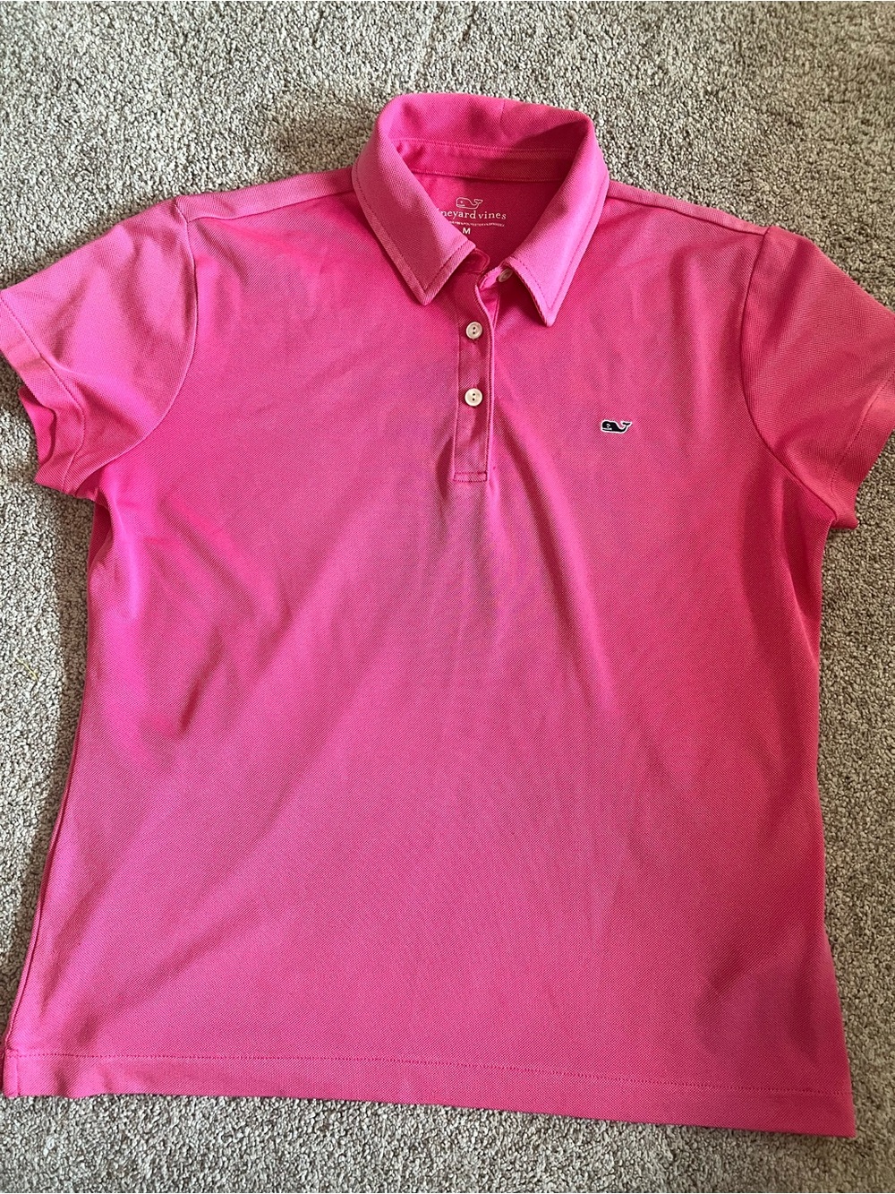 Vineyard Vines Women’s Pink Polo Preppy Tennis Short Sleeve Shirt M
